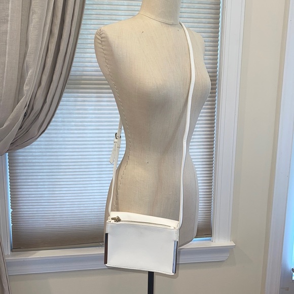 Zara Ivory Crossbody Bag with Metal Trim - Picture 1 of 12